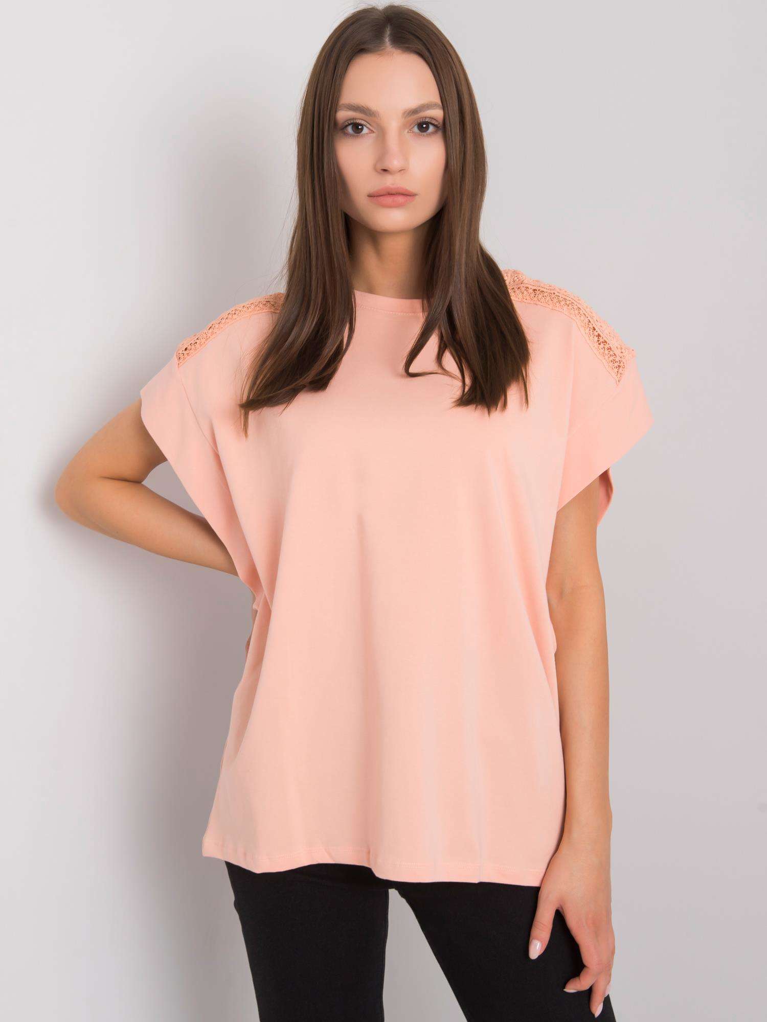 BROSKYŇOVÉ DÁMSKE OVERSIZE TRIČKO -FA-BZ-6988.31P-PINK Veľkosť: ONE SIZE