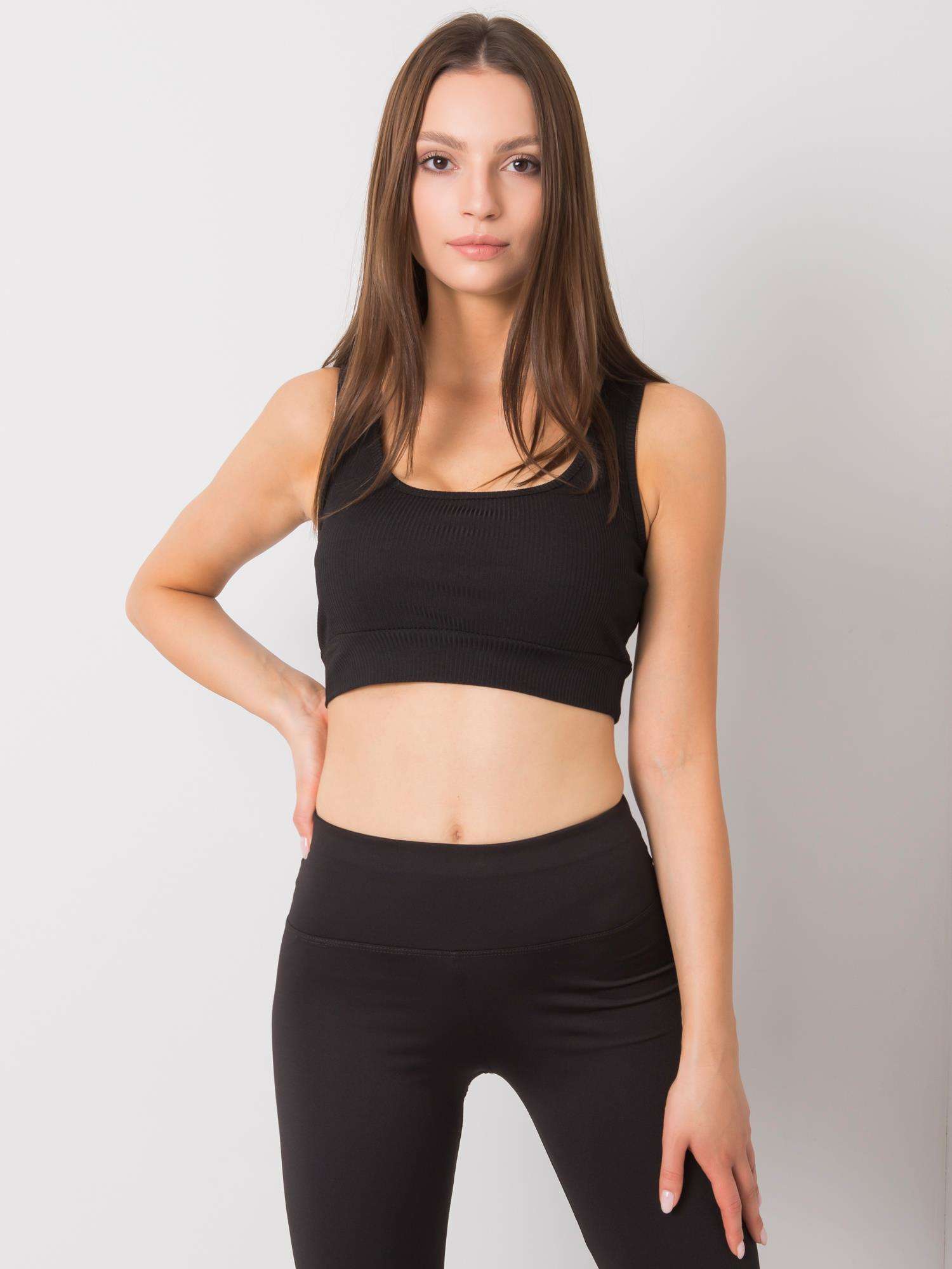 ČIERNY DÁMSKY CROP TOP HG-TP-5445.47-BLACK Veľkosť: L