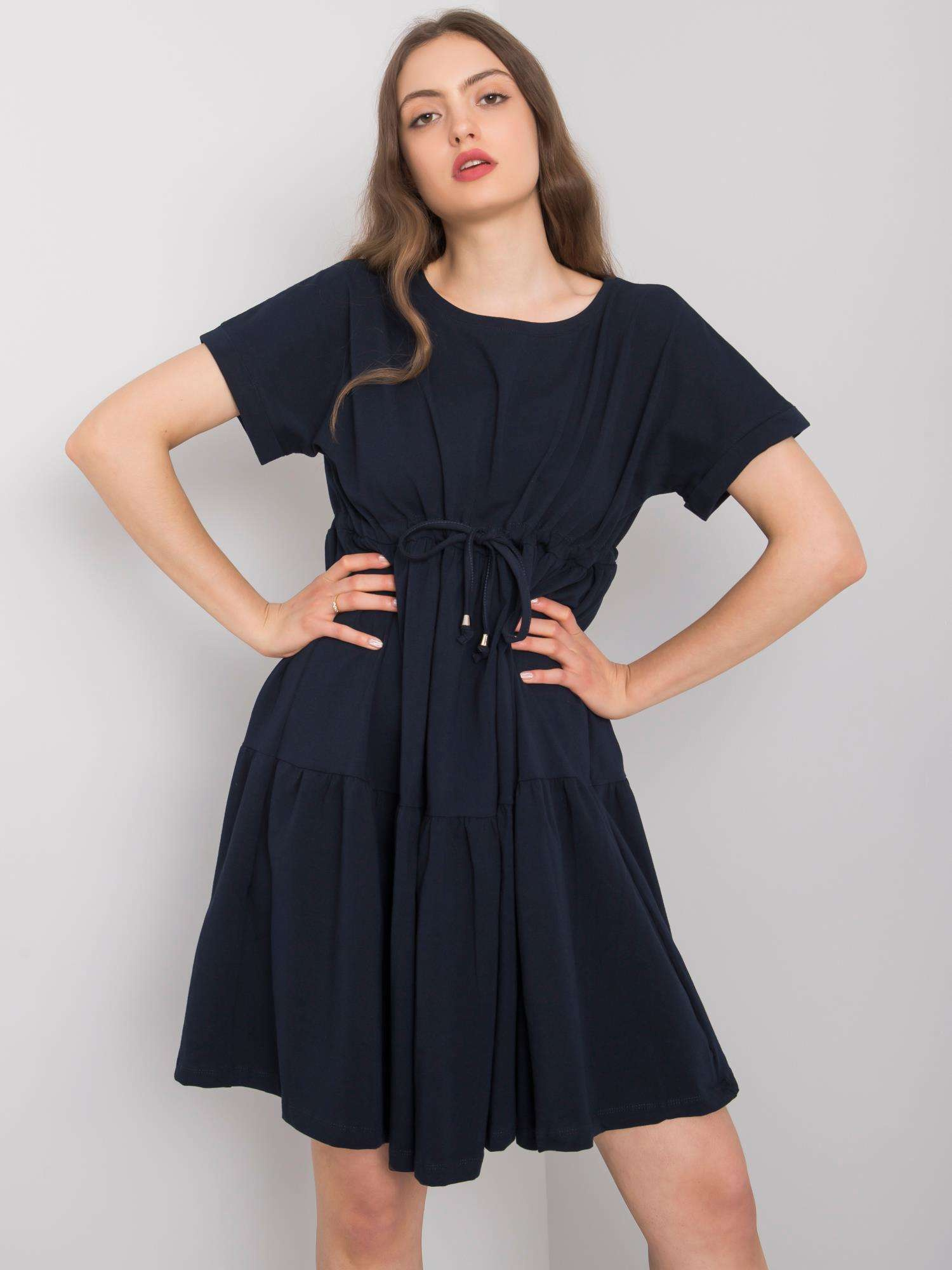 Tmavomodré každodenné šaty Sebille RV-SK-6761.68-navy Veľkosť: S/M