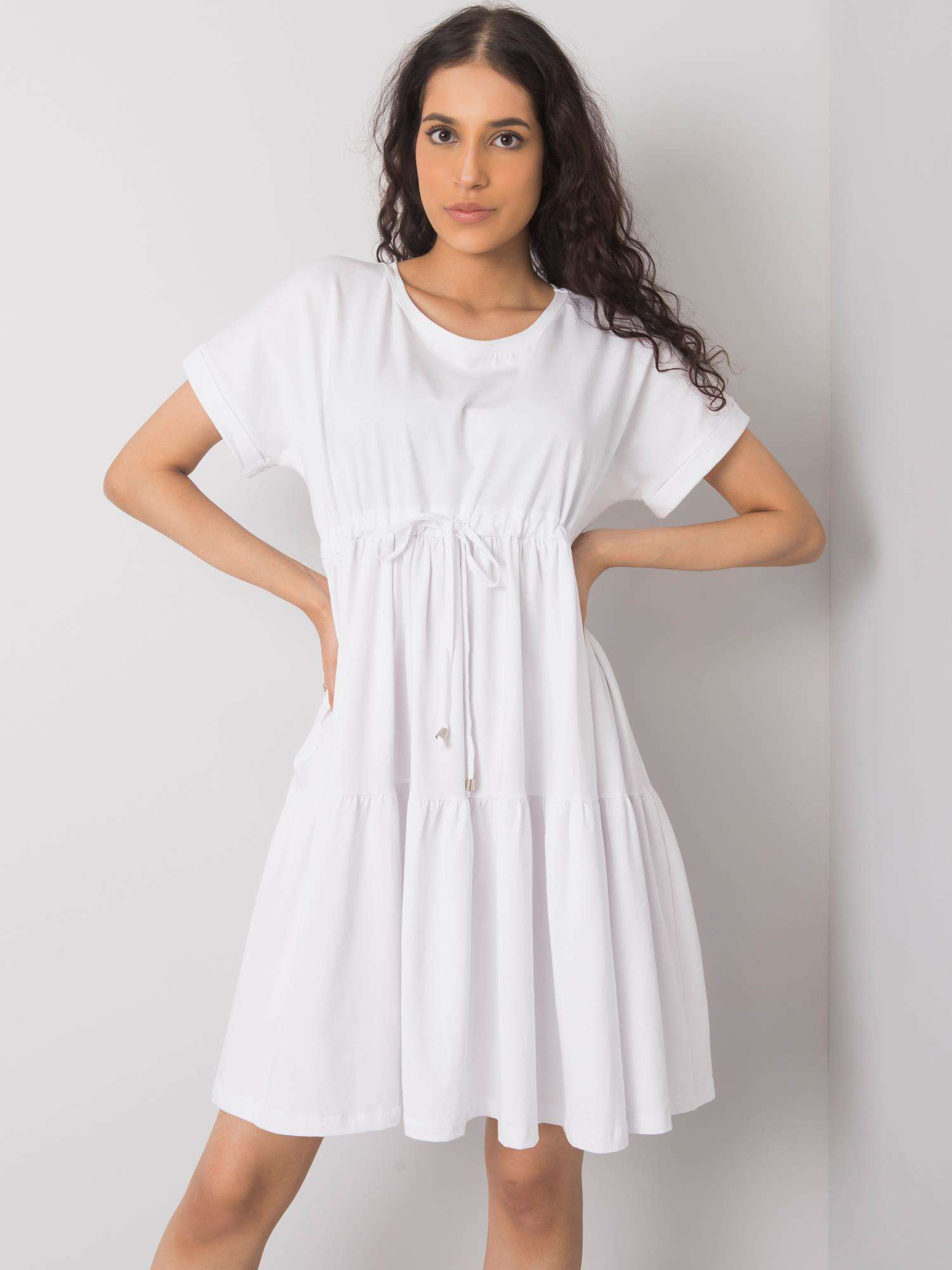 Biele každodenné šaty Sebille RV-SK-6761.68-white Veľkosť: S/M