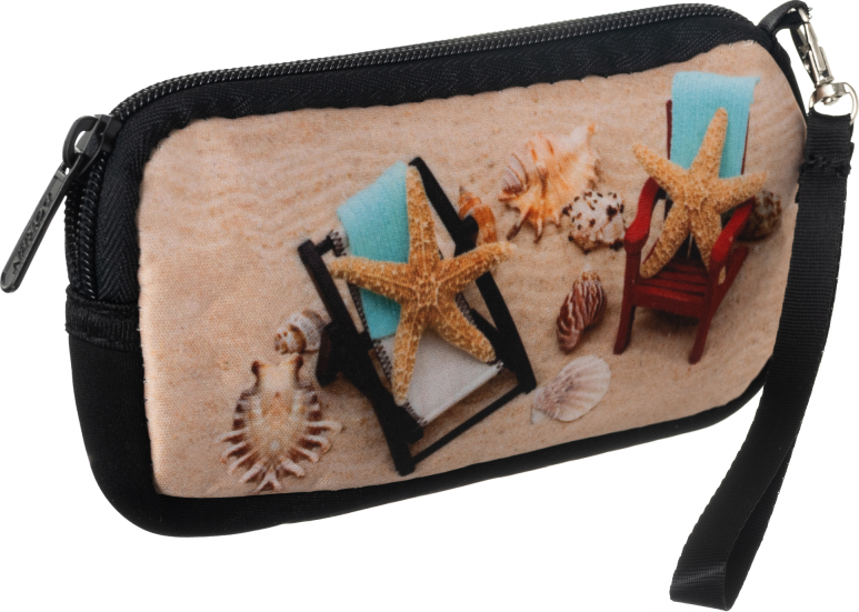 Loren béžové púzdro s motívom pláže 529-11 Veľkosť: ONE SIZE