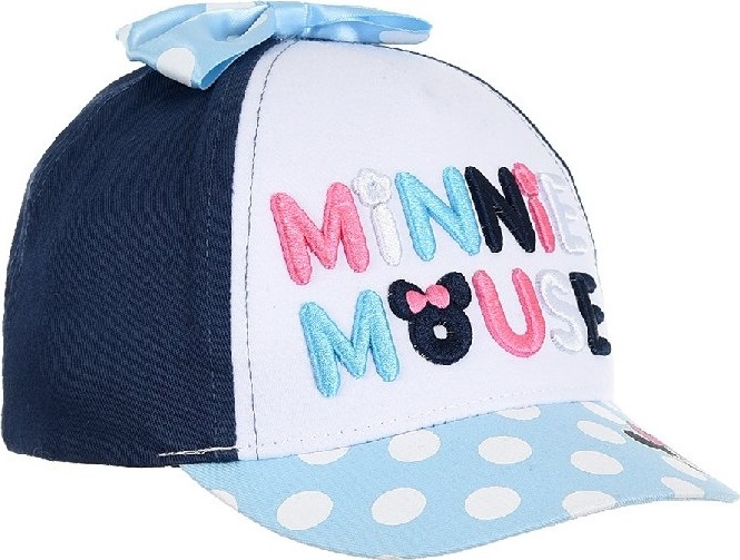 Bielo-modrá dievčenská šiltovka Minnie Mouse Veľkosť: 50