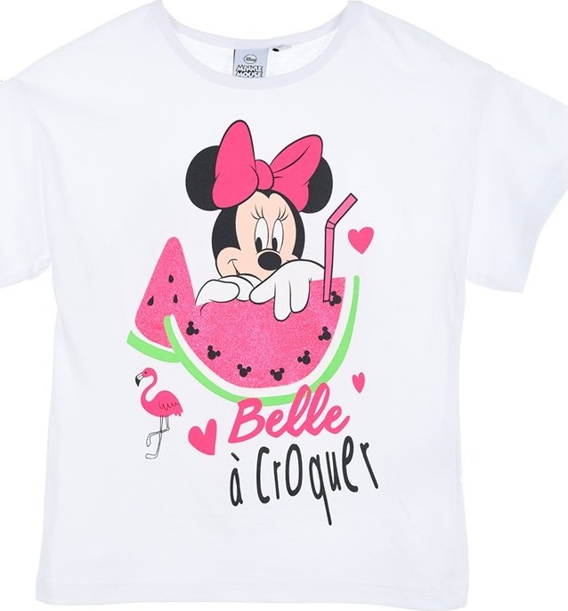 BIELE DIEVČENSKÉ TRIČKO MINNIE MOUSE Veľkosť: 98