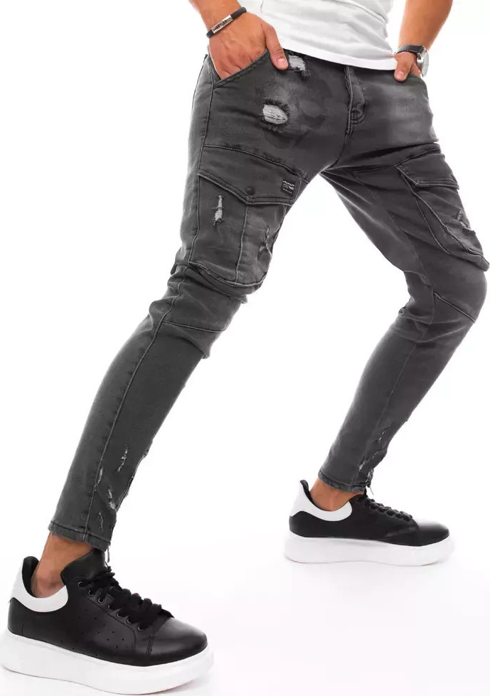 Čierne pánske džínsy s vreckami UX3291 Veľkosť: 30