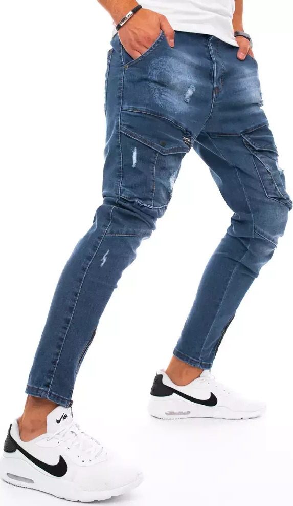 Tmavomodré pánske džínsy s vreckami UX3293 Veľkosť: 30