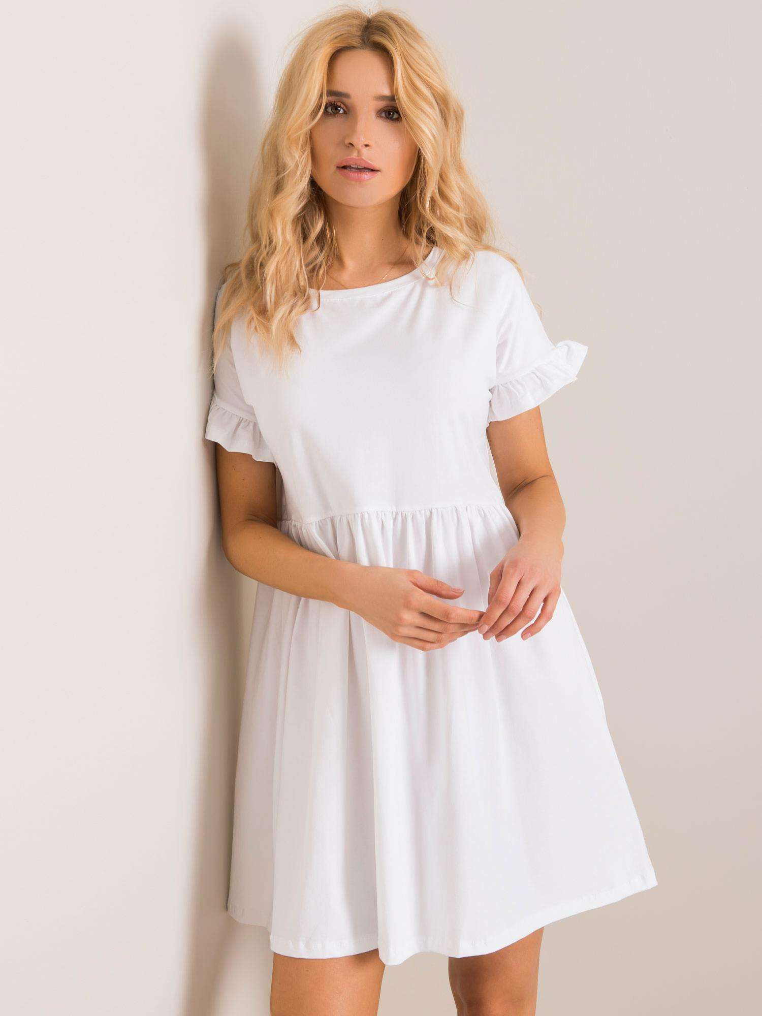 Dámske biele šaty RV-SK-5576.04-white Veľkosť: M