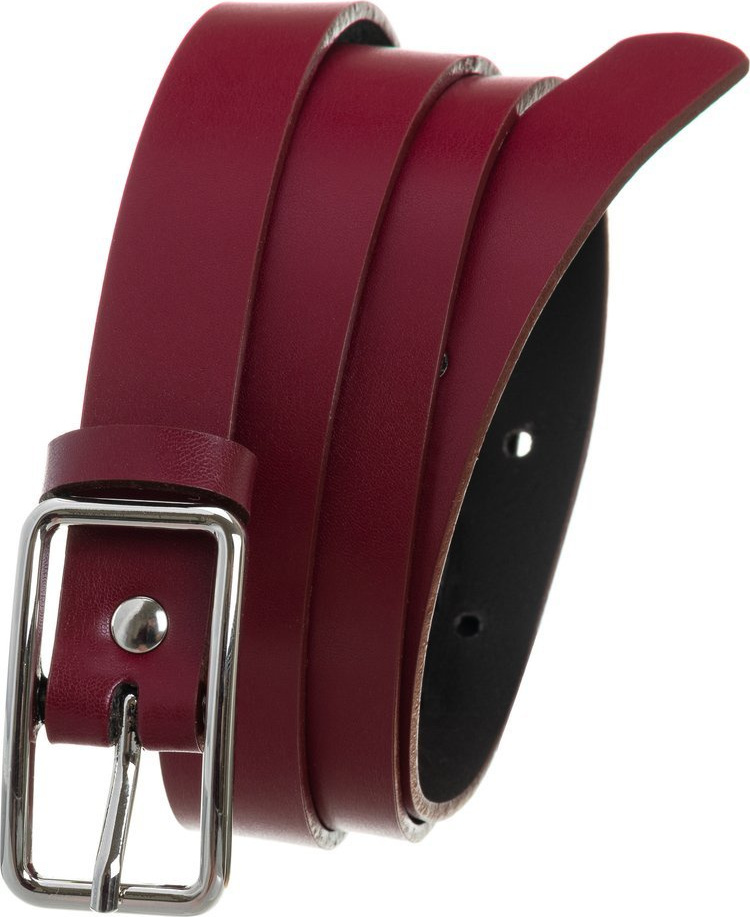 Bordový dámsky hladký opasok PD-NL-2-105 Veľkosť: ONE SIZE