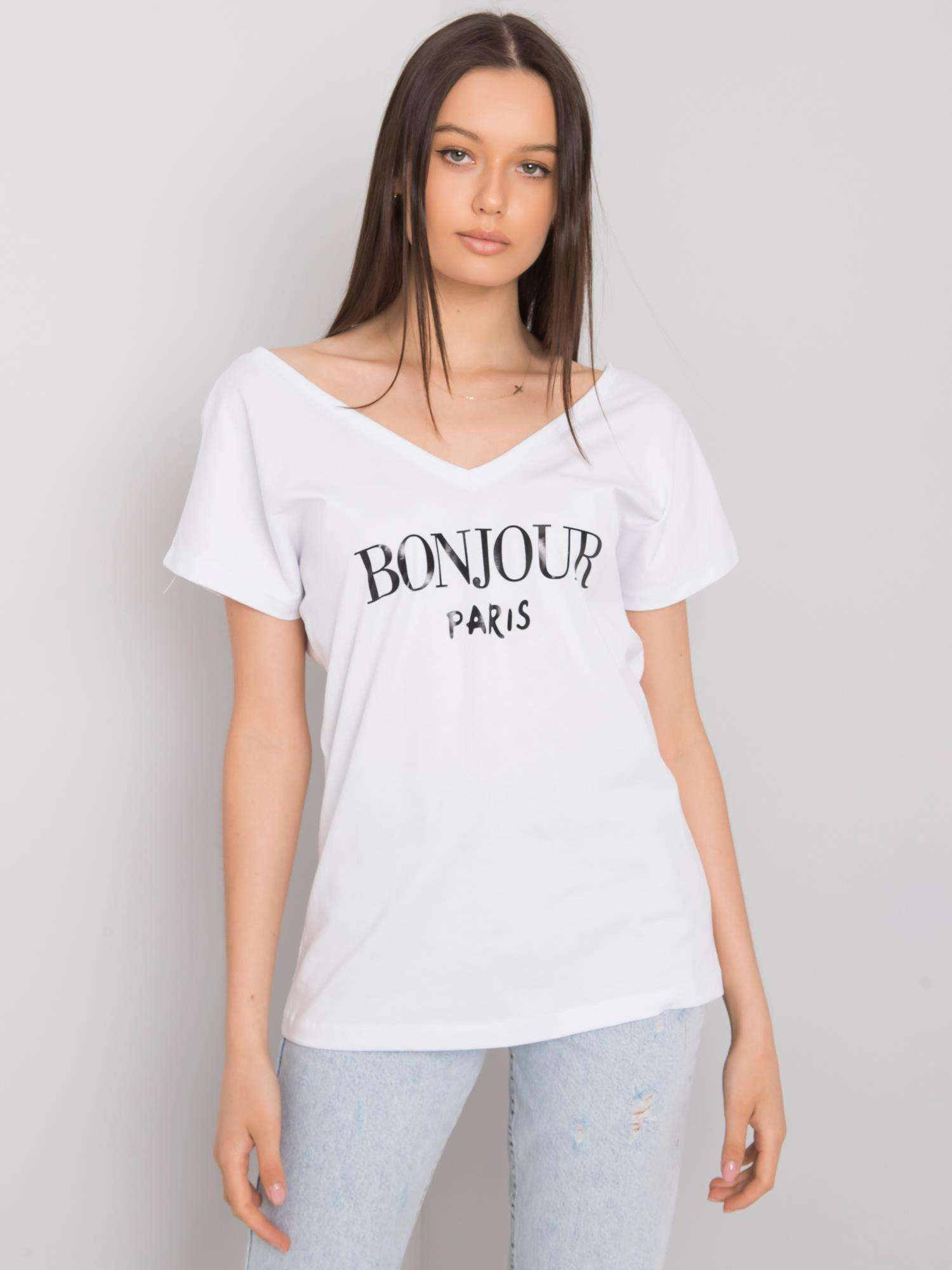 Biele dámske tričko BONJOUR FA-TS-7142.37P-white Veľkosť: ONE SIZE