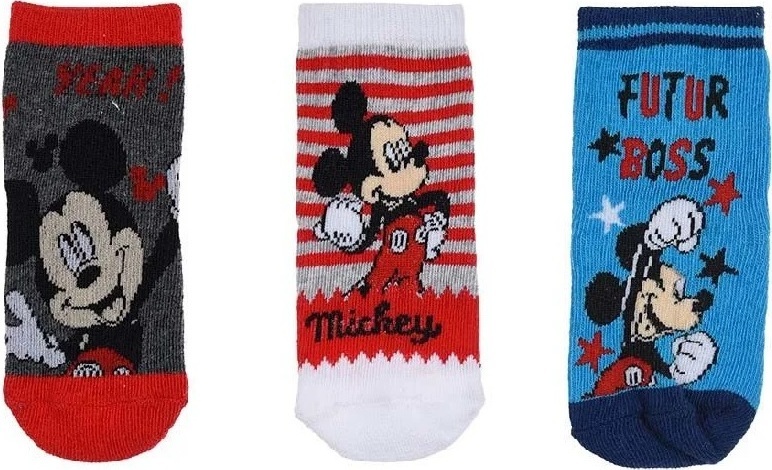 Mickey Mouse farebné chlapčenské ponožky - 3 páry Veľkosť: 68/74