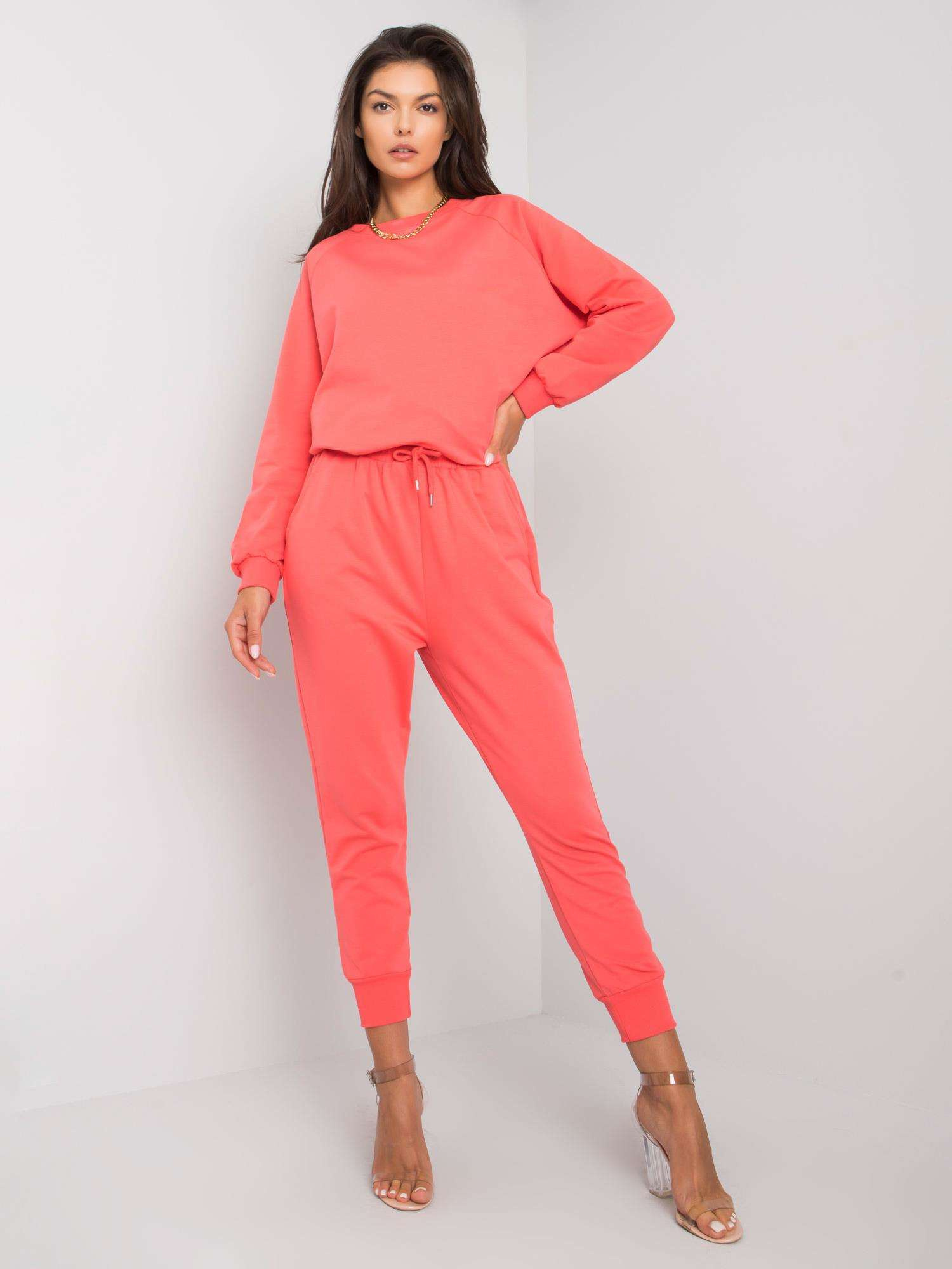 Oranžové dámske tepláky FA-DR-6388-1.91-coral Veľkosť: L/XL