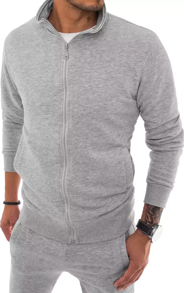 Svetlo šedá mikina na zips BX5036 Veľkosť: XL
