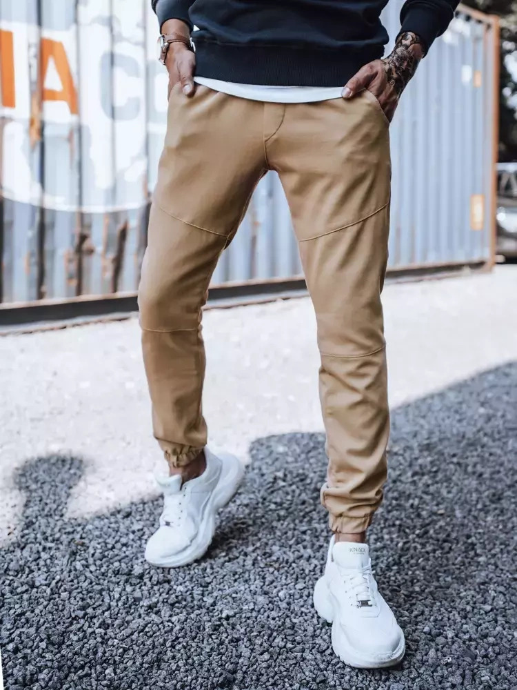 Pánske karamelovo hnedé joggery UX3304 Veľkosť: S