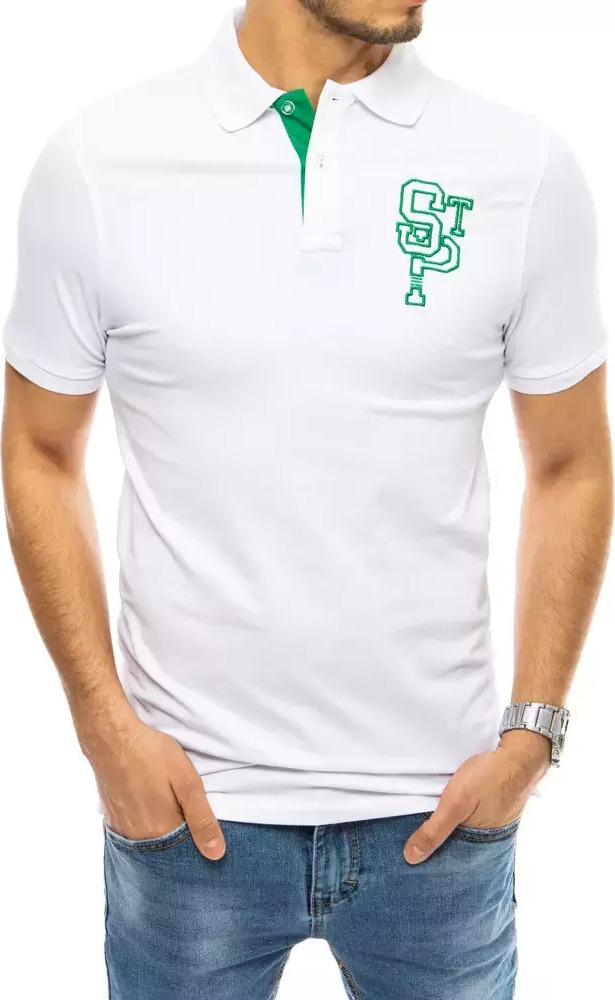 Biela polokošeľa s výšivkou PX0439 Veľkosť: 2XL