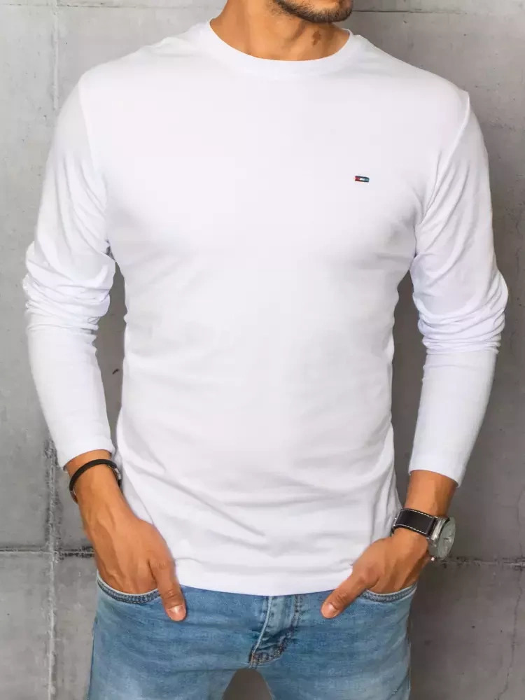 Biele tričko s dlhým rukávom LX0537 Veľkosť: 2XL