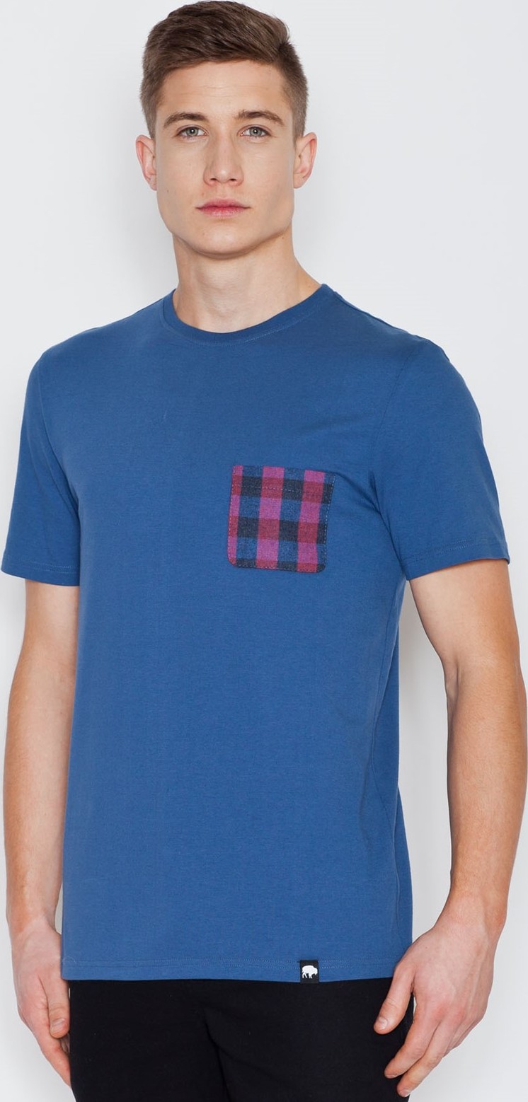 Modré bavlnené tričko V002 Blue Veľkosť: L