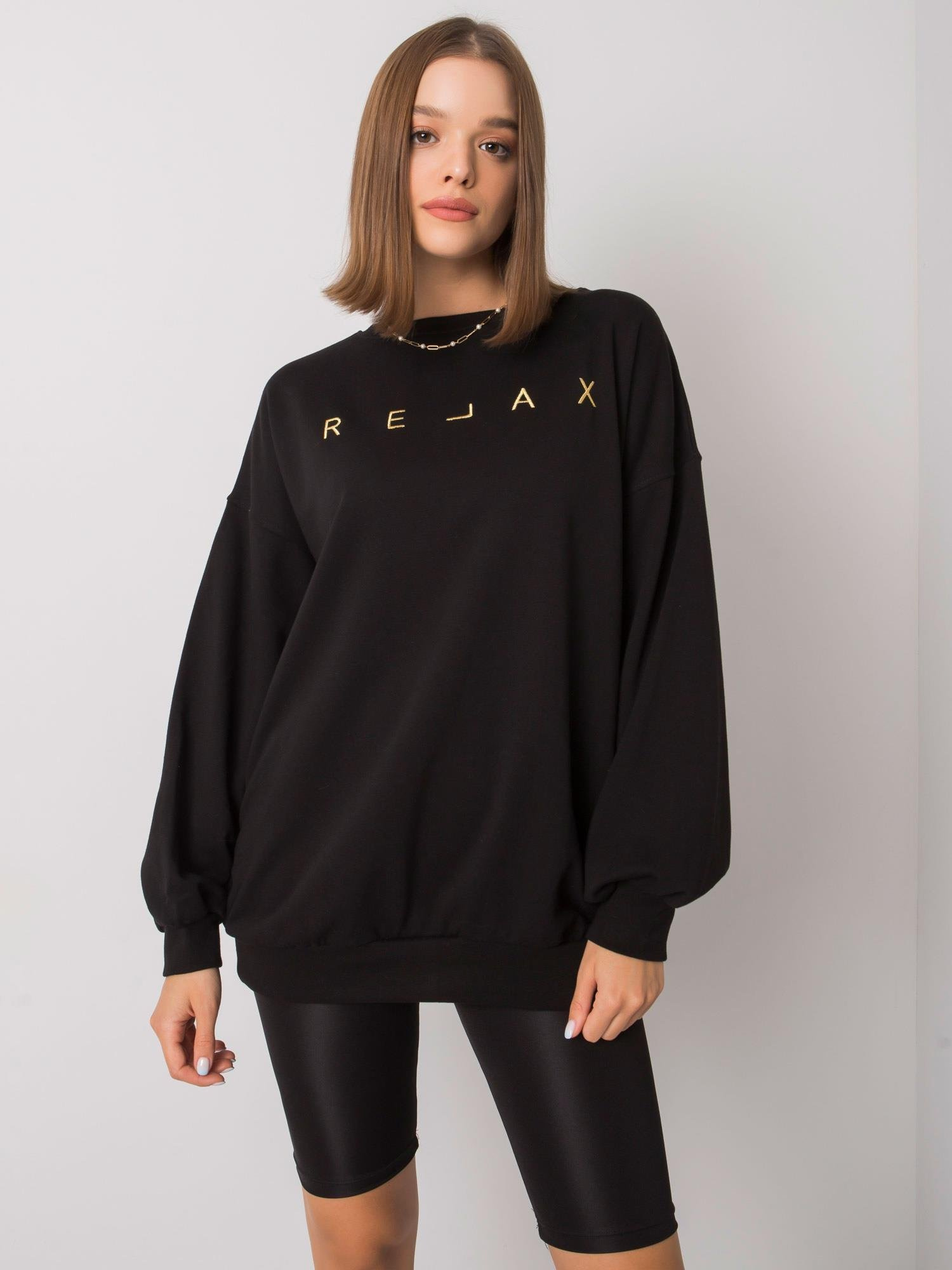 Čierna dámska mikina EM-BL-536 / 2.04-black Veľkosť: L/XL