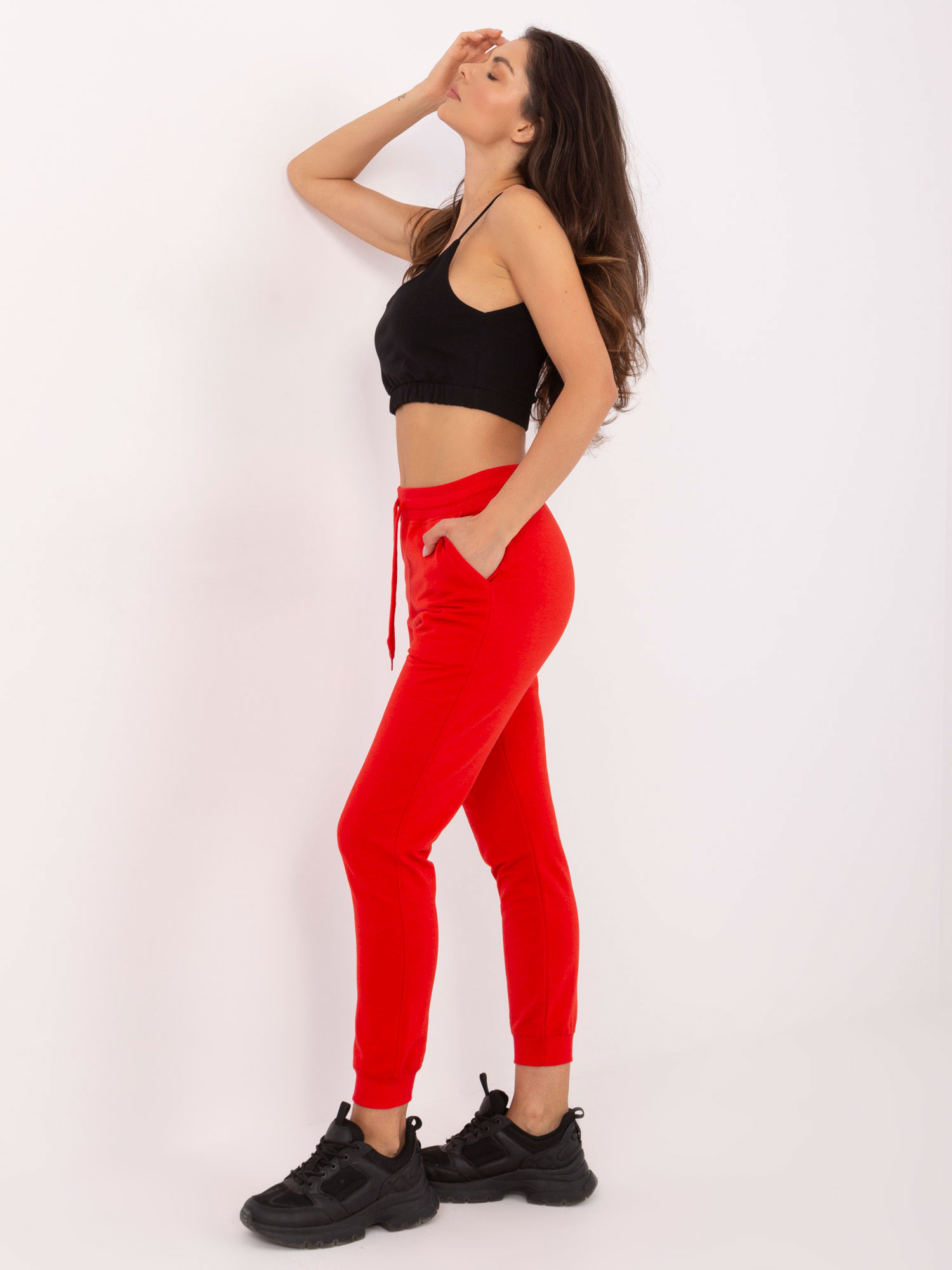 Červené tepláky Shaila TO-DR-1601003.24-red Veľkosť: S