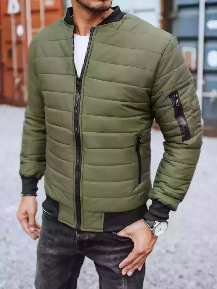 KHAKI PREŠÍVANÝ BOMBER TX2211Z Veľkosť: XL