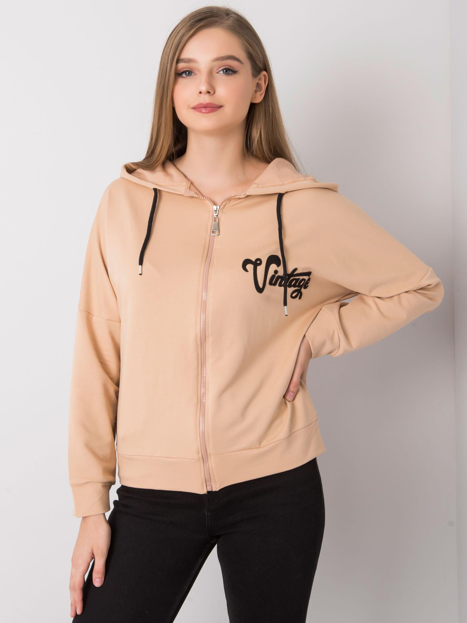 BÉŽOVÁ MIKINA NA ZIP FA-BL-7239.23X-BEIGE Veľkosť: ONE SIZE