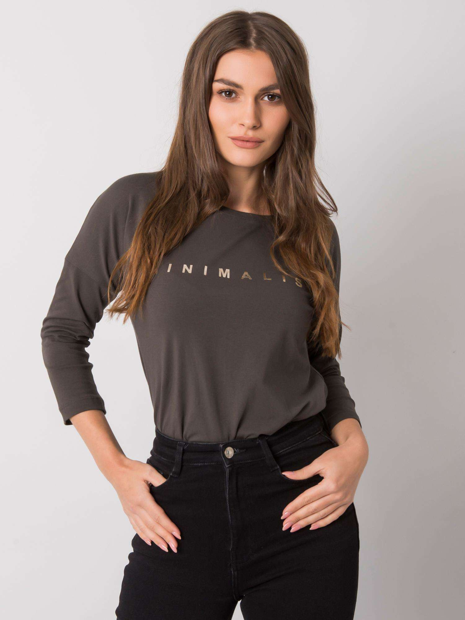 Khaki dámske tričko MINIMALIST RV-BZ-0126.01P-khaki Veľkosť: ONE SIZE
