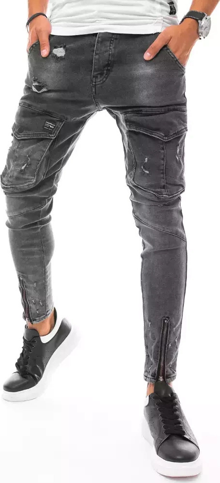 Šedé džínsy s vreckami UX3288 Veľkosť: 33