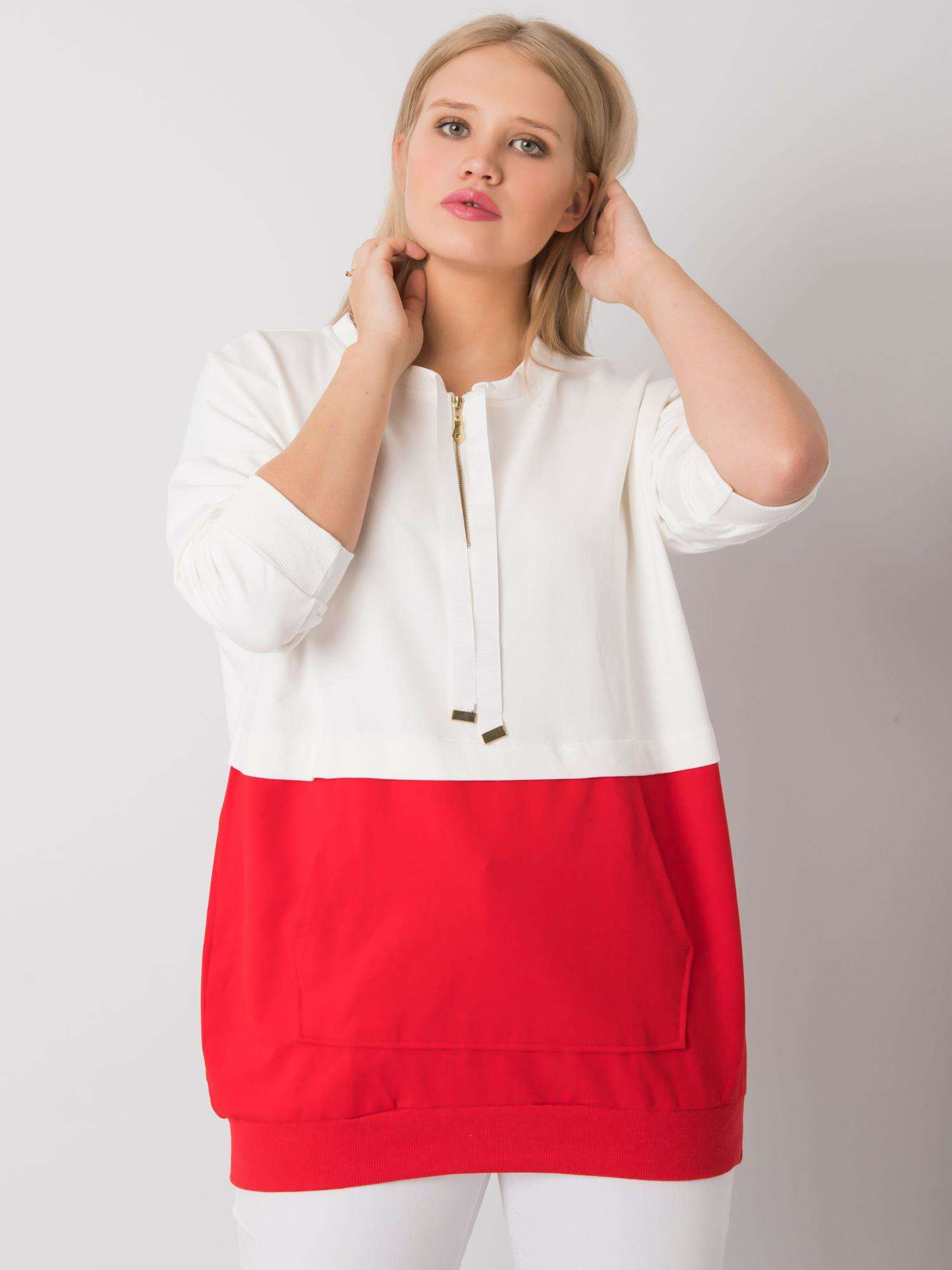 Originálna tunika Philomena - biela / červená RV-TU-6851.28 Veľkosť: ONE SIZE