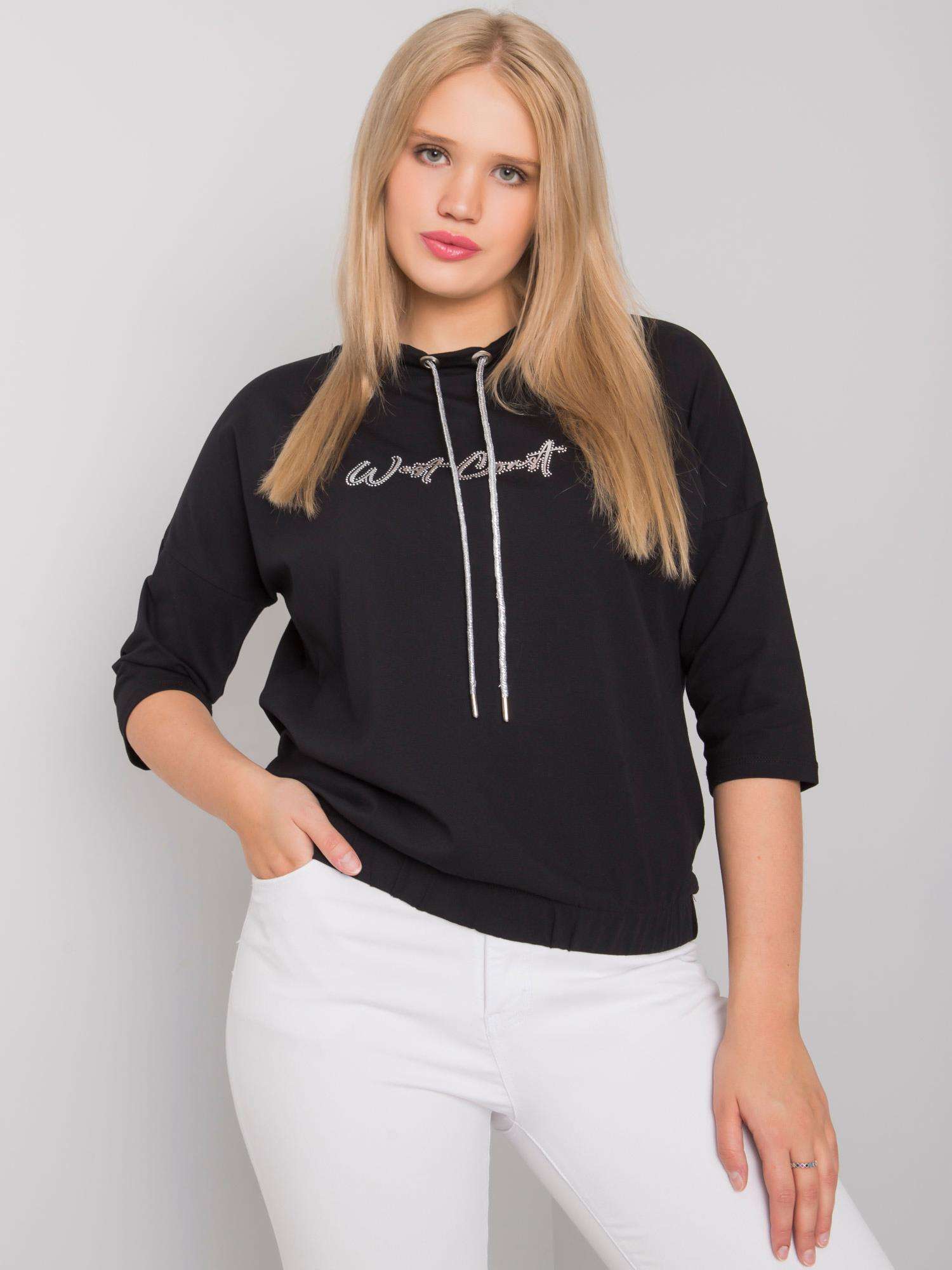 ČIERNA BLÚZKA WEST COAST -RV-BZ-7123.50-BLACK Veľkosť: ONE SIZE