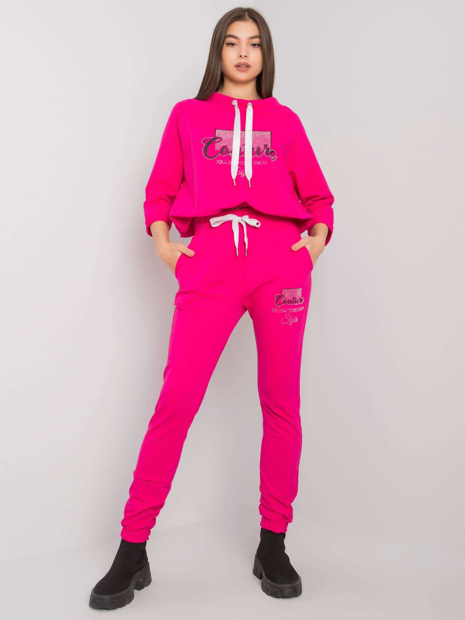 Fuchsiový komplet Couture RV-KMPL-6819.07P-fuchsia pink Veľkosť: L/XL