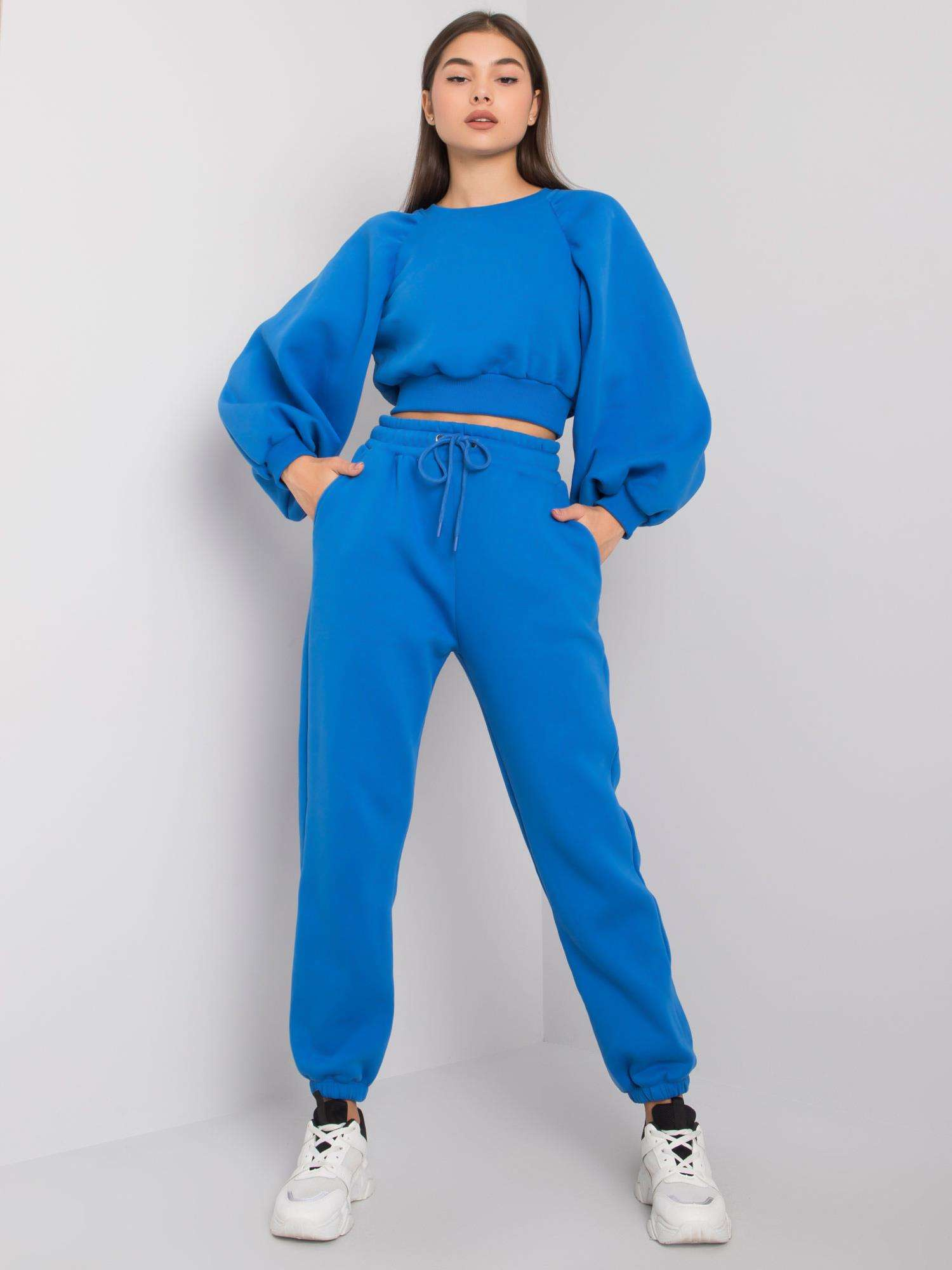 Modrá súprava s naberanými rukávmi RV-KMPL-7010.10-blue Veľkosť: L/XL