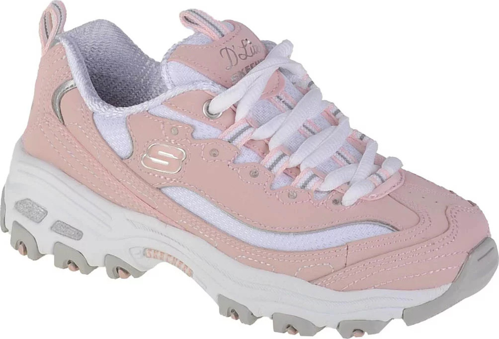 PÚDROVÉ DIEVČENSKÉ TENISKY SKECHERS D\'LITES- BIGGEST FAN 80587L-LPKW Veľkosť: 27.5