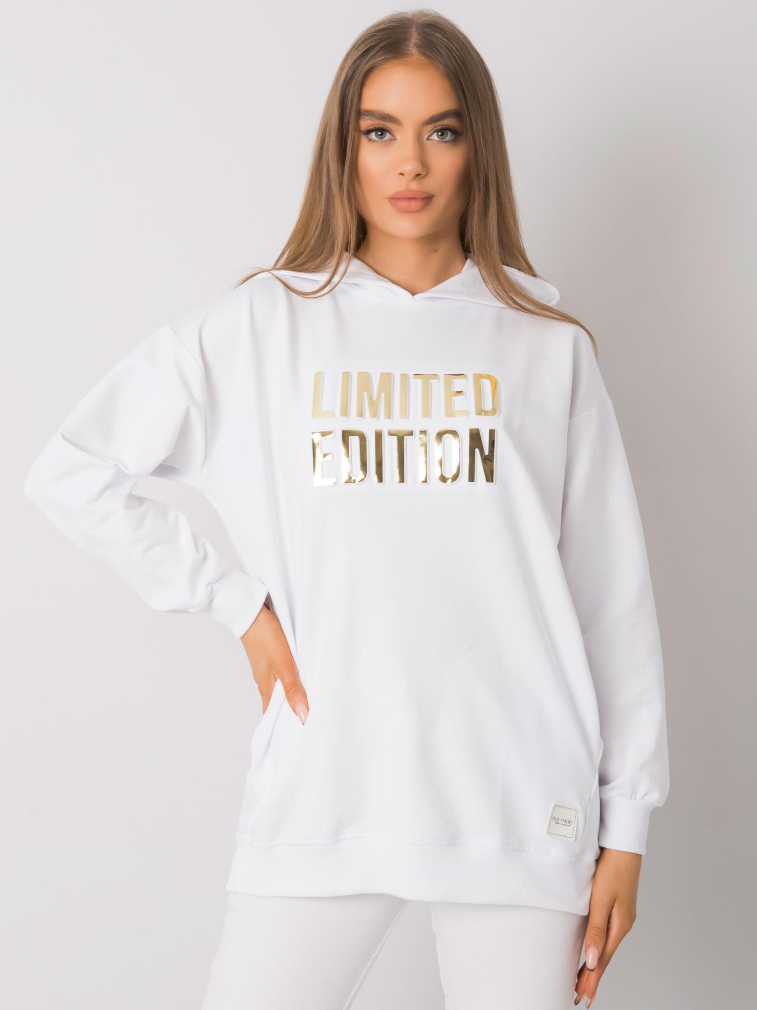 Biela dámska mikina s nápisom RV-BL-7211.24P-white Veľkosť: S/M