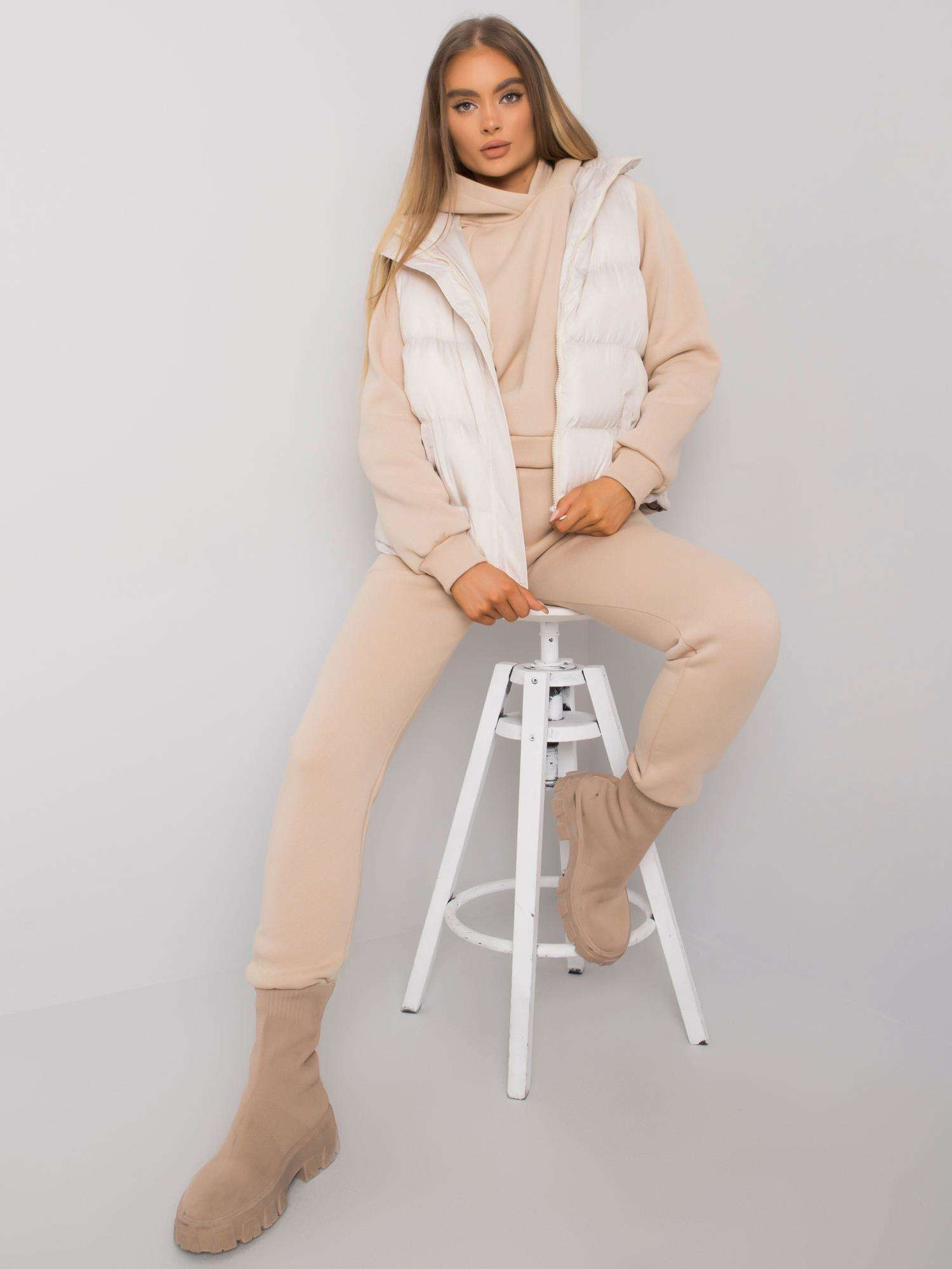 Béžový komplet 3v1 EM-KMPL-645.98P-beige Veľkosť: S/M