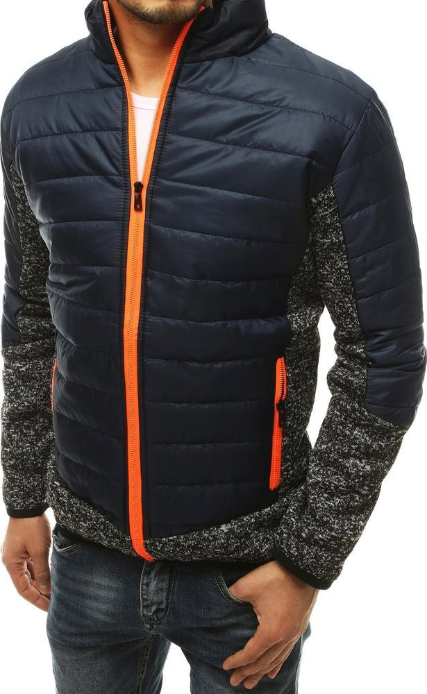 Tmavomodrá pánska prešívaná bunda TX3783z Veľkosť: M