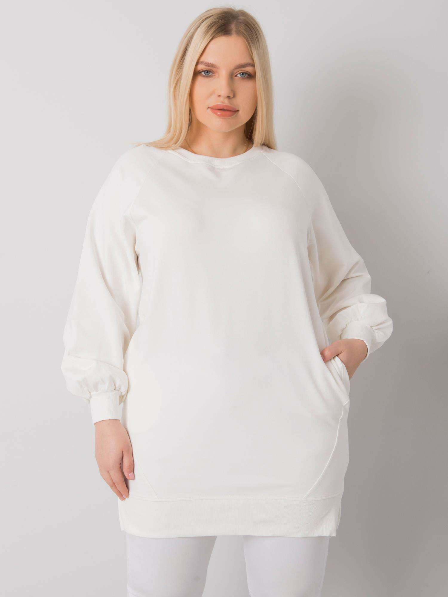 Smotanové dámske tričko s vreckami RV-BZ-7227.95-ecru Veľkosť: ONE SIZE
