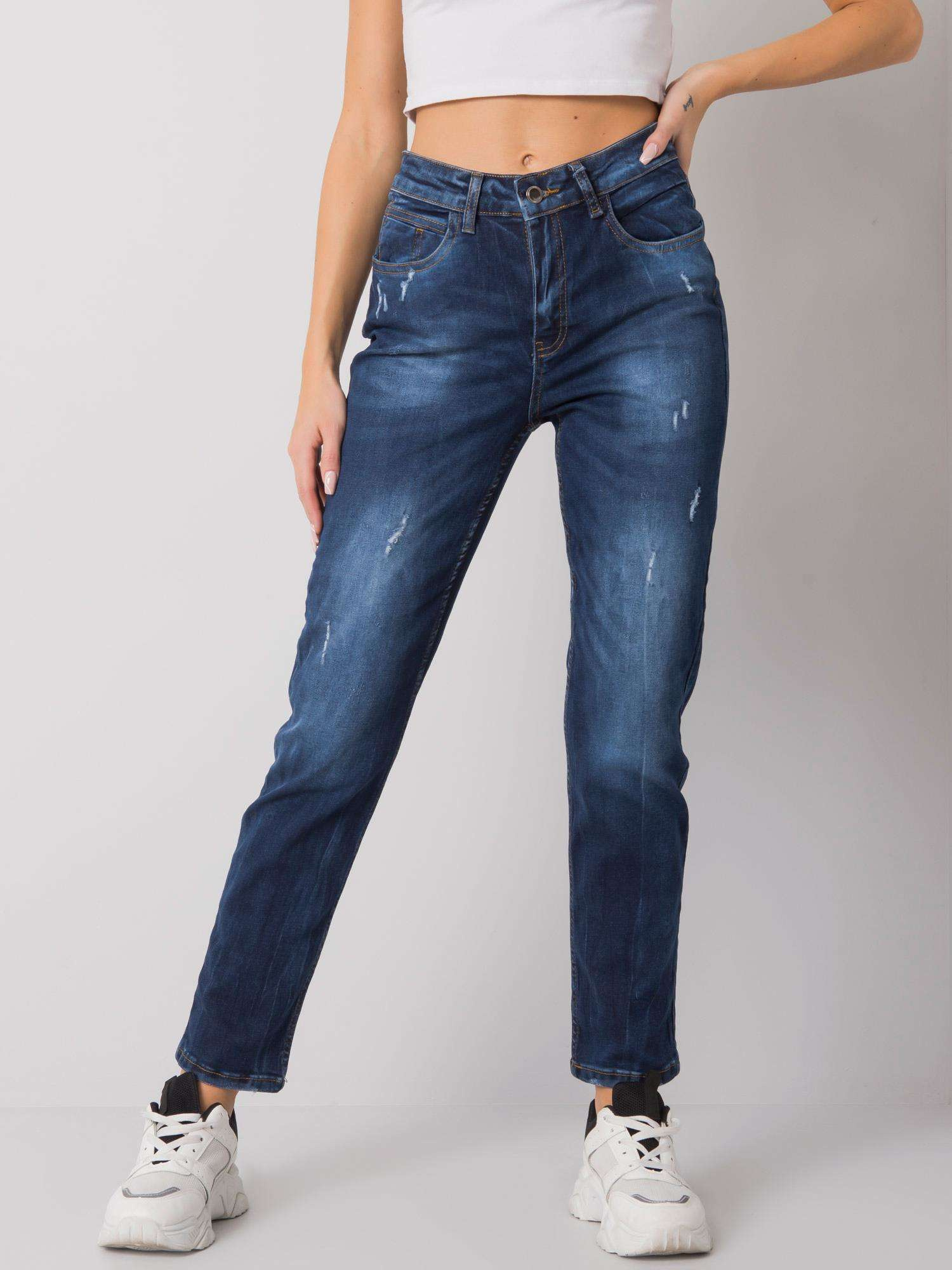 Tmavomodré dámske džínsy MT-SP-1210.39P-dark blue Veľkosť: 26