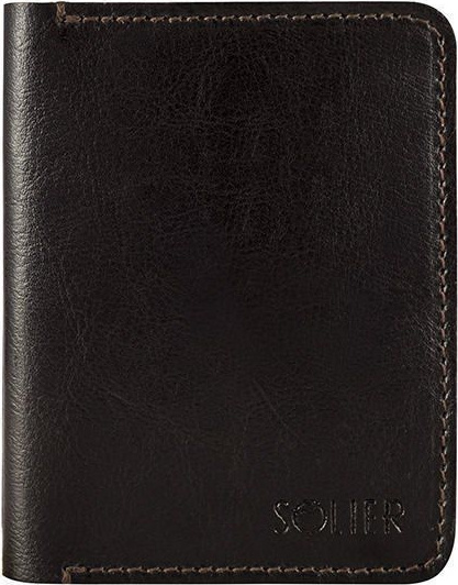 Elegantné pánske púzdro na doklady Solier SW10 SLIM BROWN Veľkosť: ONE SIZE