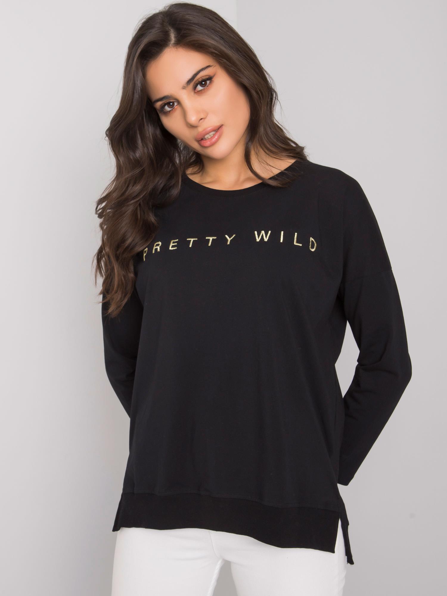 ČIERNE TRIČKO PRETTY WILD RV-BZ-7193.13P-BLACK Veľkosť: S/M