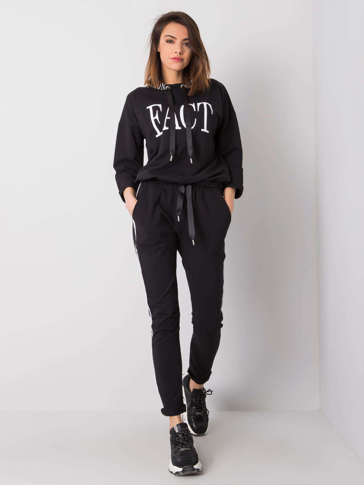 Čierna dámska tepláková súprava Fact RV-KMPL-6421.06-black Veľkosť: S/M