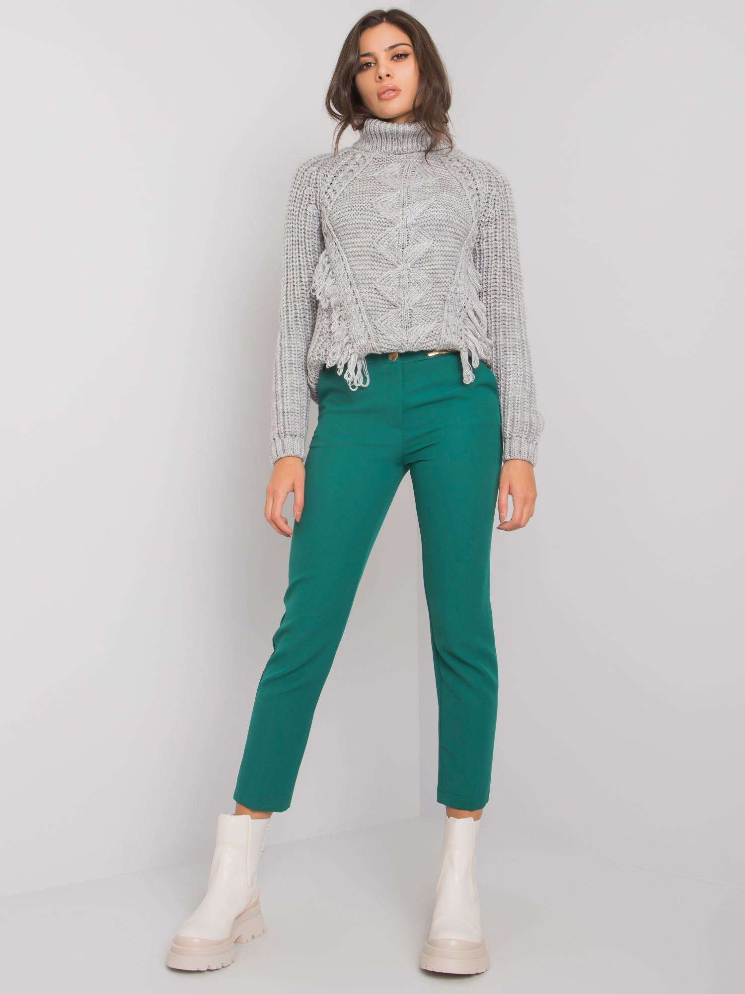 Zelené elegantné nohavice -LC-SP-22K-5001.81P-green Veľkosť: 36