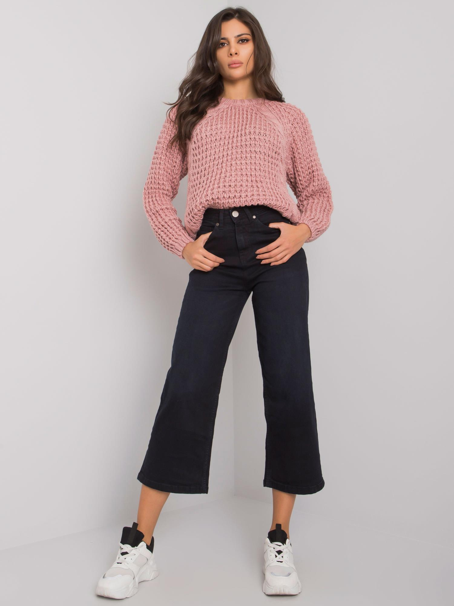 Čierne zvonové džínsy -D85038T62213B137-black Veľkosť: M