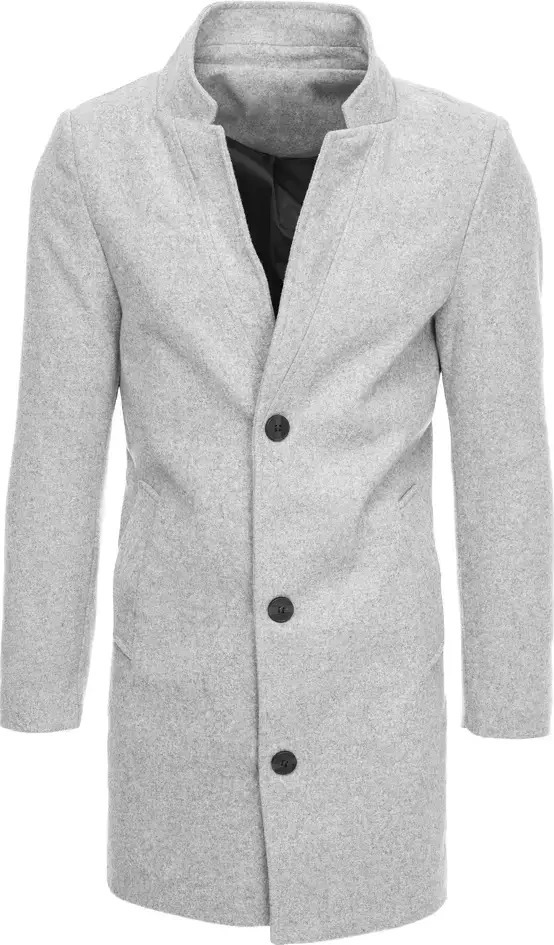 Svetlosivý pánsky dlhší kabát CX0428 Veľkosť: 2XL