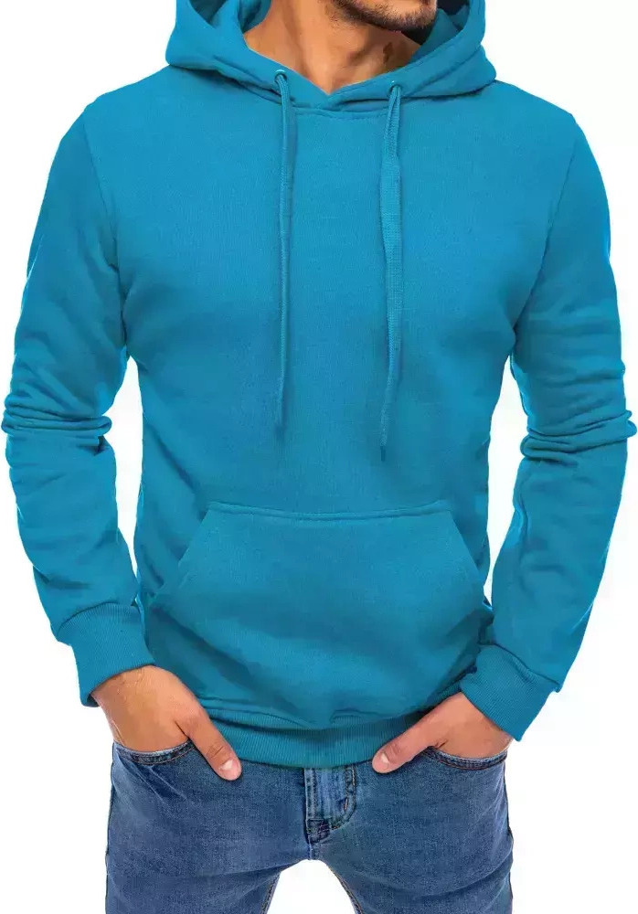 Modrá pánska mikina s kapucňou BX5108 Veľkosť: M