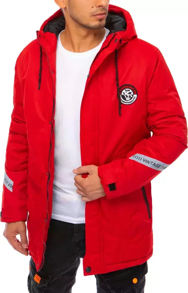 Červená pánska parka TX3869 Veľkosť: 2XL