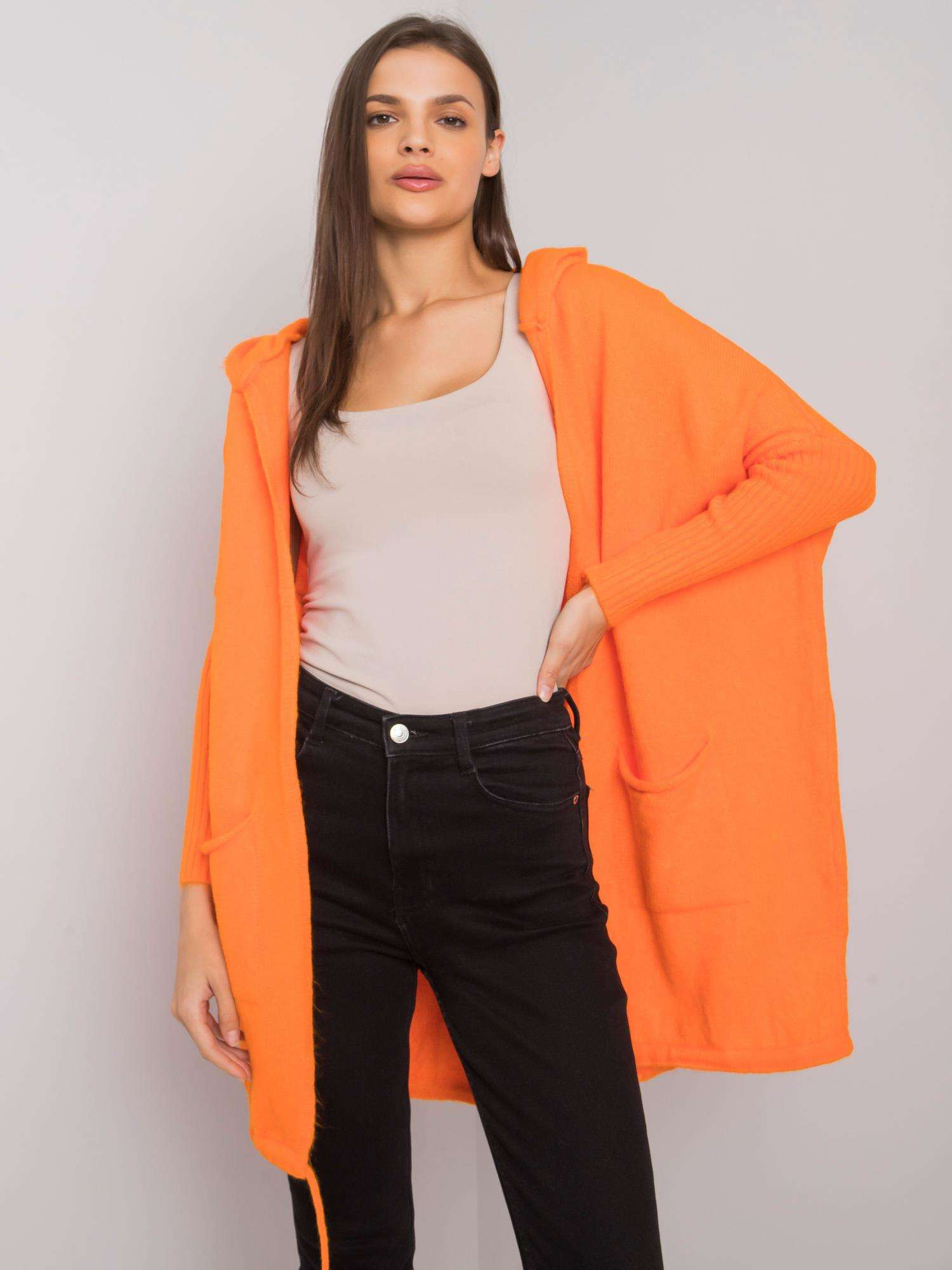 Oranžový kardigan Patty ASM-NA-7388.07-orange Veľkosť: ONE SIZE