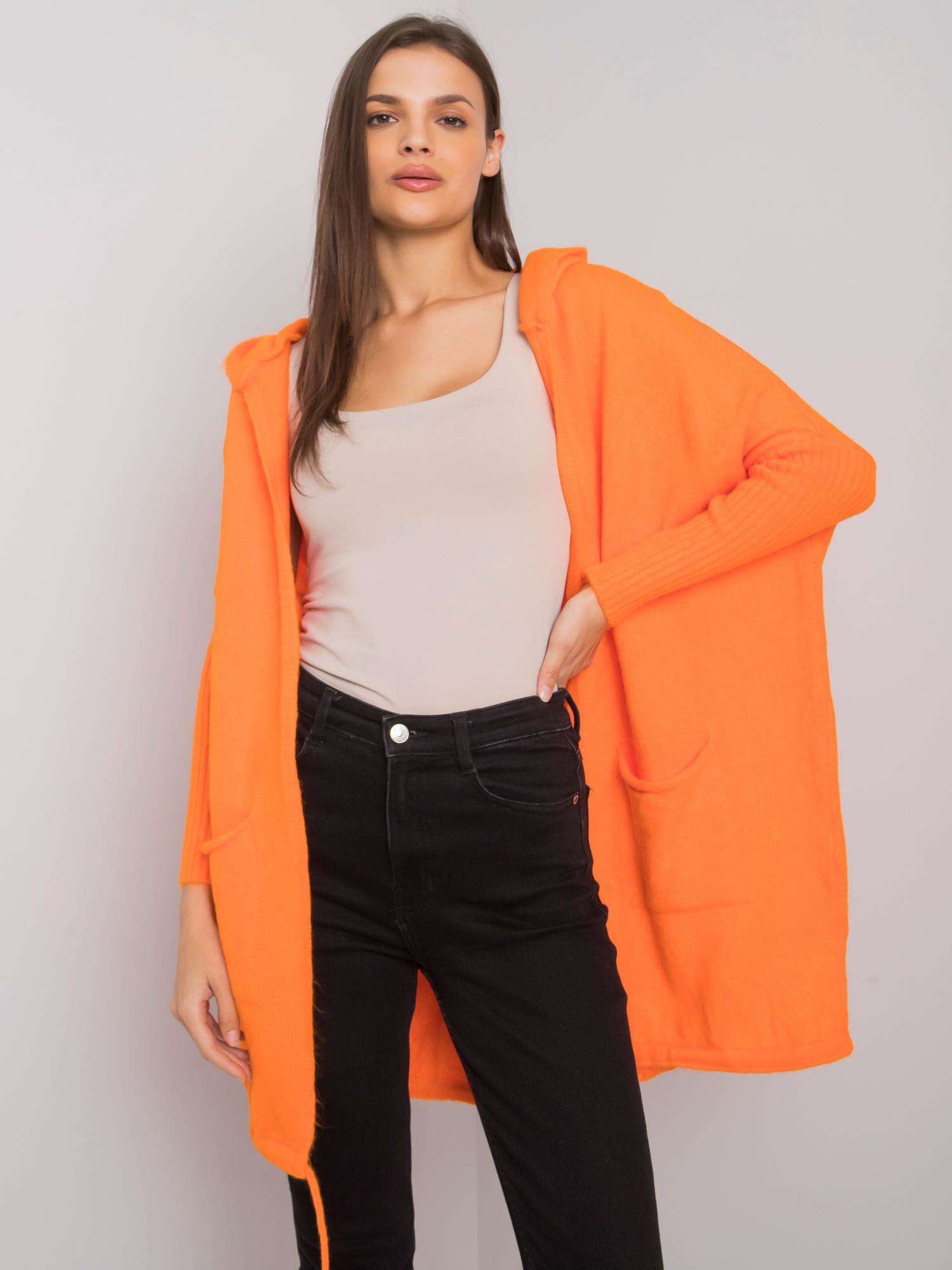 ORANŽOVÝ KARDIGAN PATTY ASM-NA-7388.07-ORANGE Veľkosť: ONE SIZE