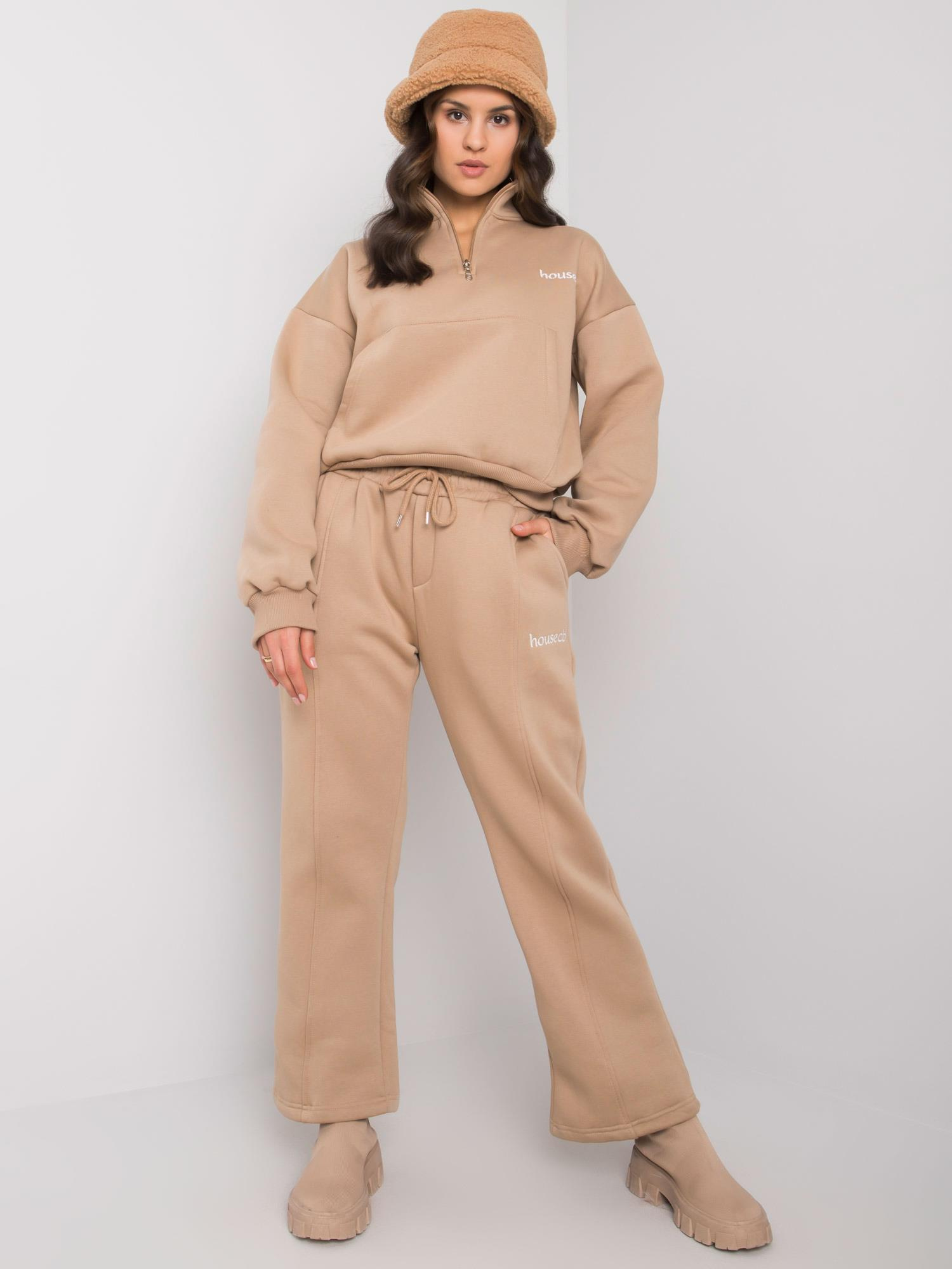 Béžová dámska tepláková súprava EM-KMPL-708.16-beige Veľkosť: S/M