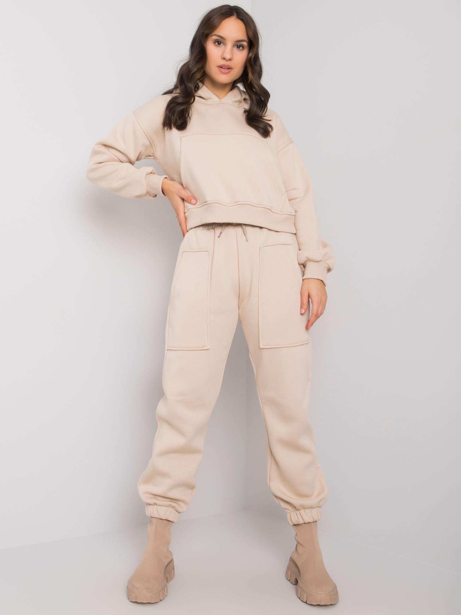 Béžová dámska tepláková súprava EM-KMPL-699.14-beige Veľkosť: L/XL