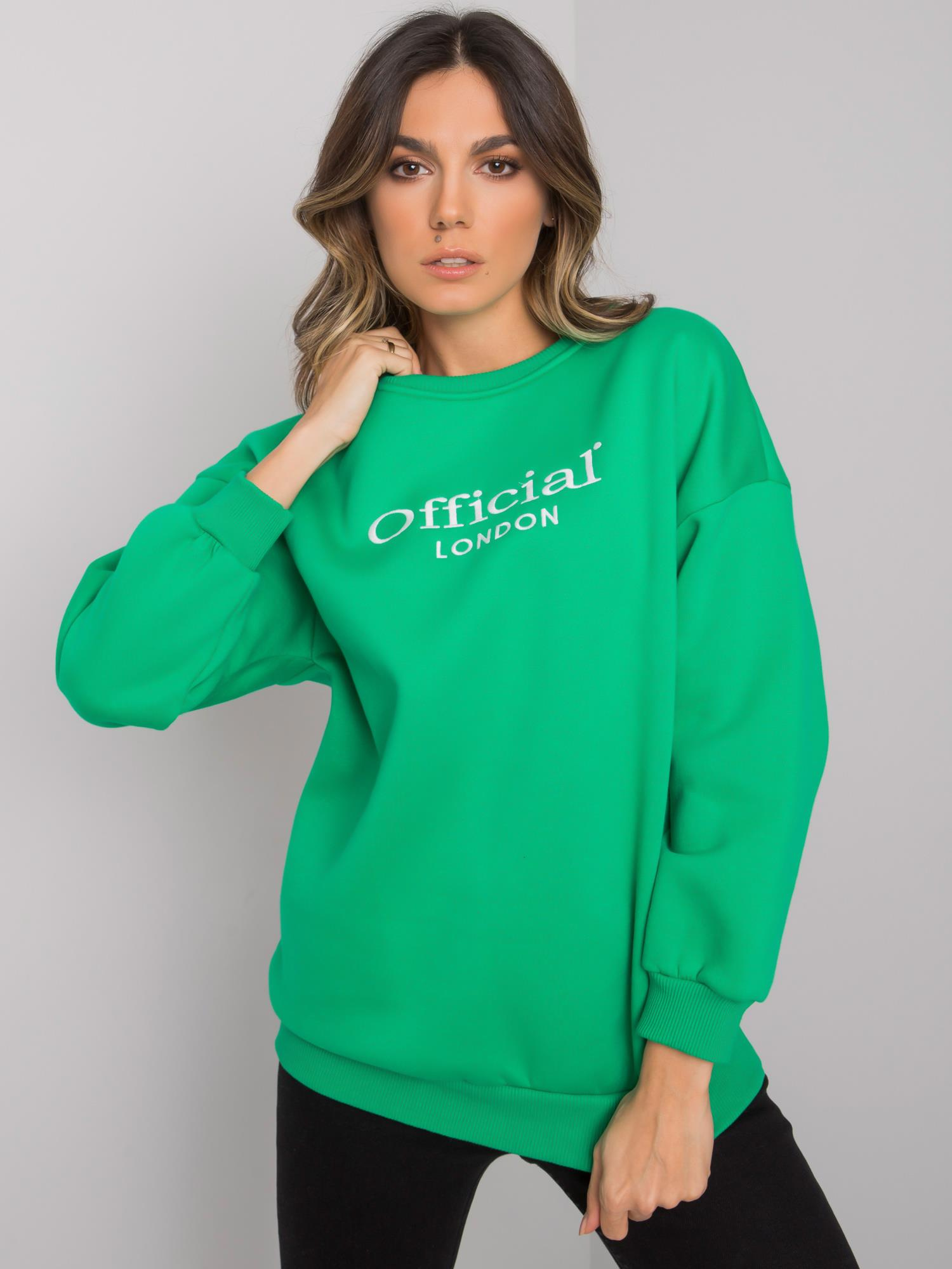 Zelená mikina Cherbourg s nápisom Official EM-BL-702.46-green Veľkosť: L/XL