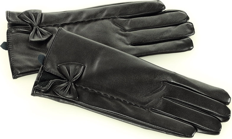 Čierne elegantné rukavice s mašľou (r46) Veľkosť: ONE SIZE