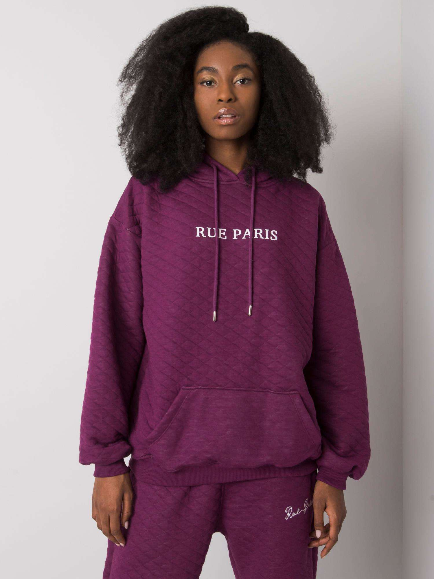 Fuchsiová dámska prešívaná mikina s kapucňou RV-BL-7452.16-purple Veľkosť: S/M